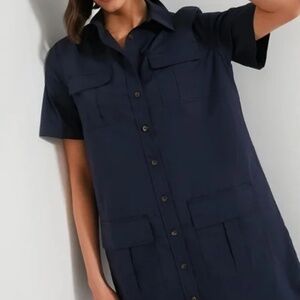 Navy Lightweight Poplin Nala Dress from Tuckernuck size XL NWT